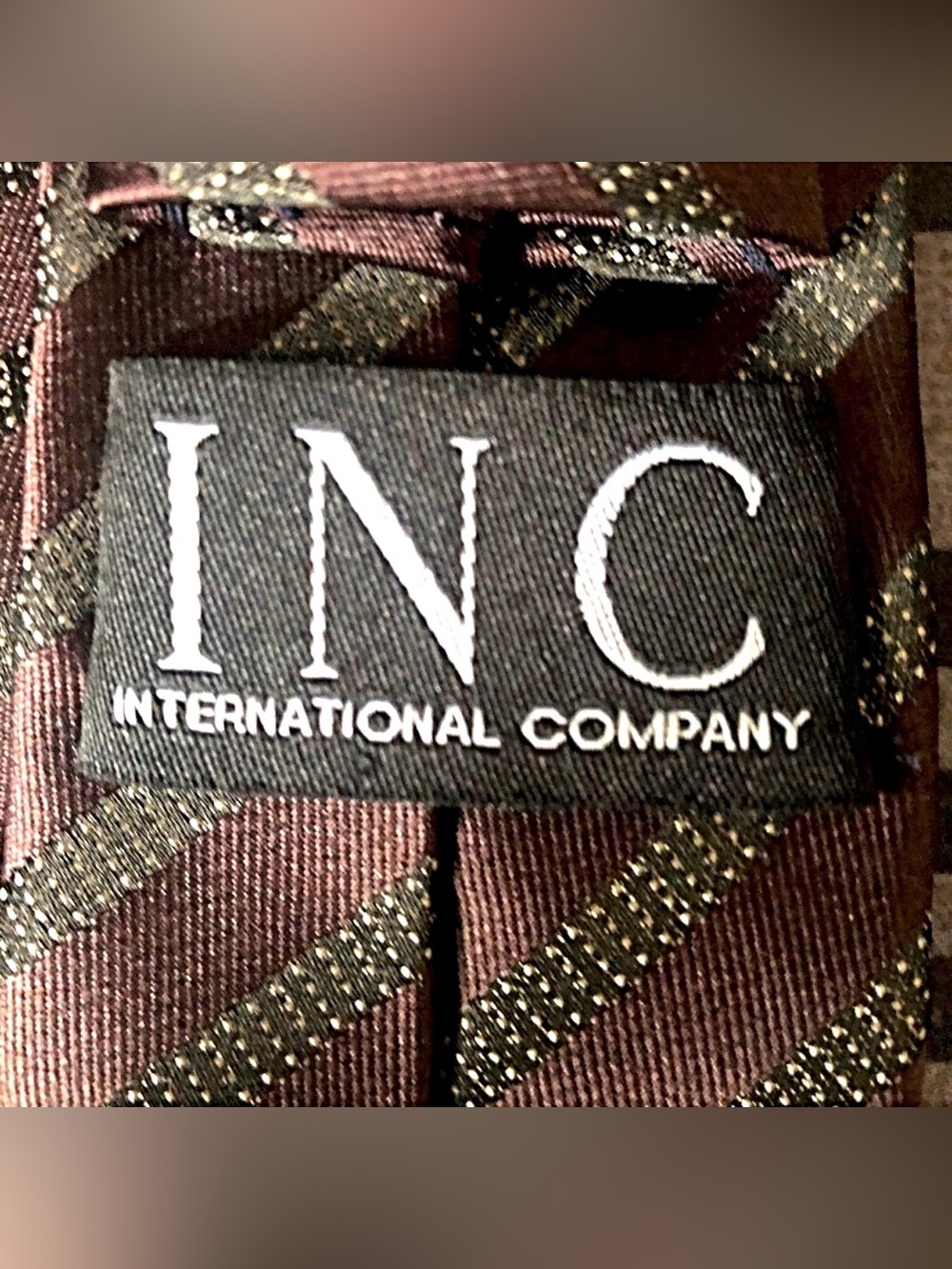 Men's Brown Striped Tie